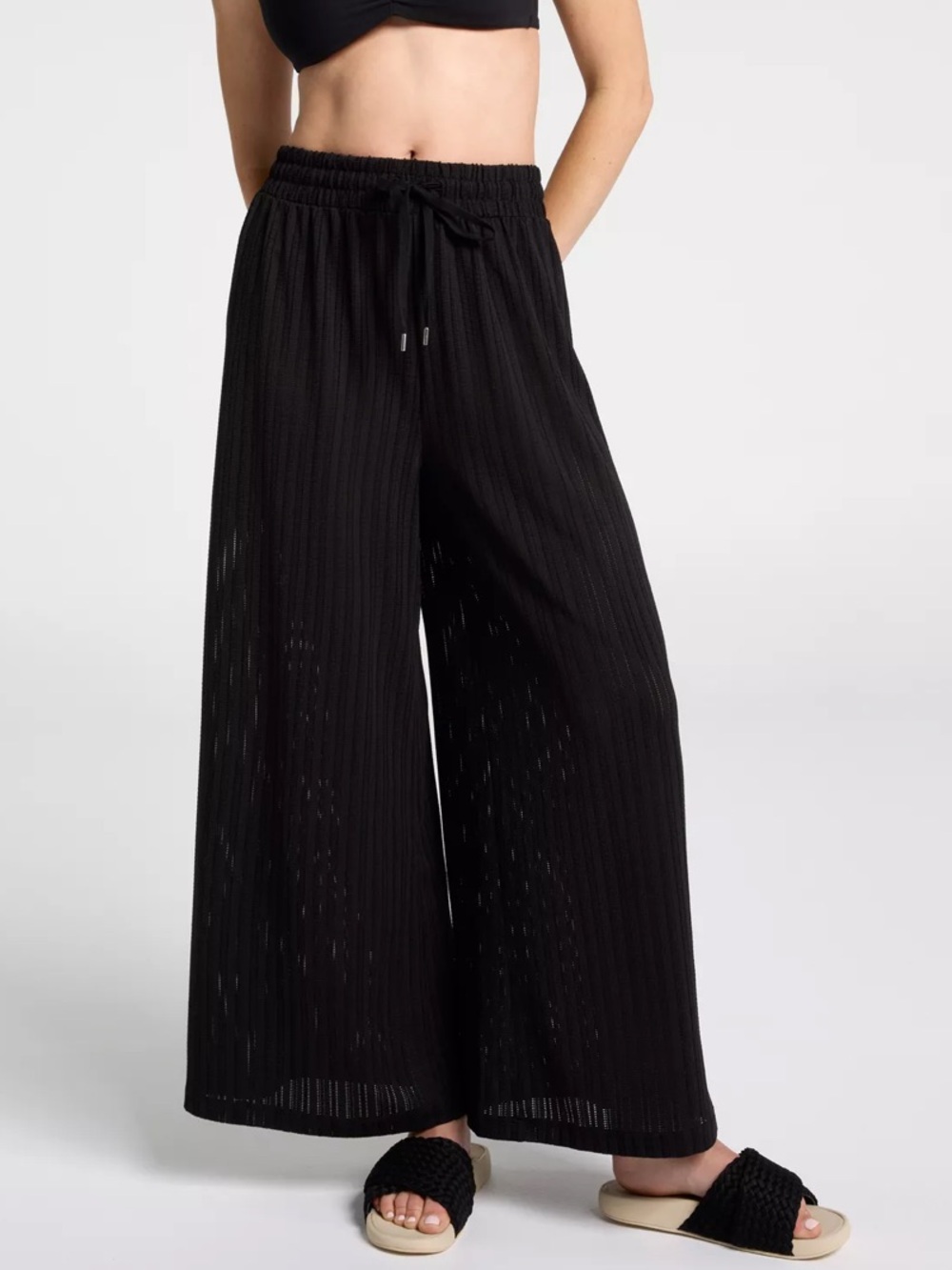 CALIA NWT Wide Leg Rayon/Linen Swim Cover Pants